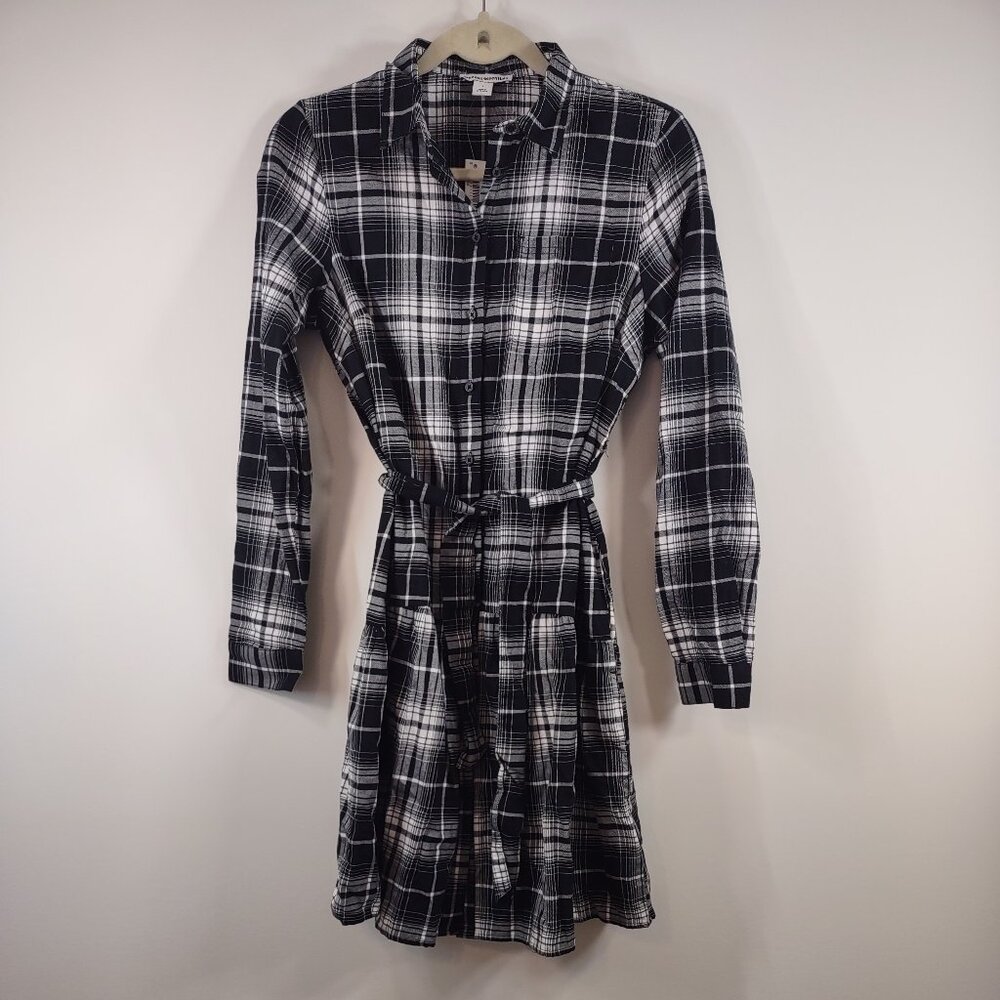 Amazon Essentials Black and White Checkered Dress, Size Small, NWT